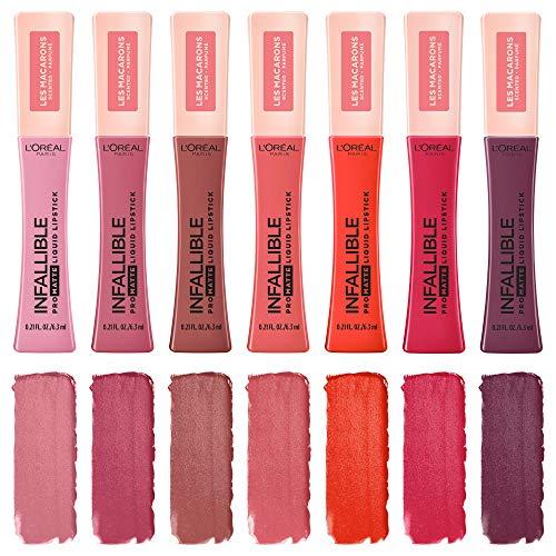 L'Oreal Paris L'Oreal Paris Makeup Infallible Pro Matte Les Macarons Scented Matte Liquid Lipstick, Highly Pigmented, Longwear, Waterproof and Smudge Proof, Mademoiselle Mango, 0.21 fl; oz.