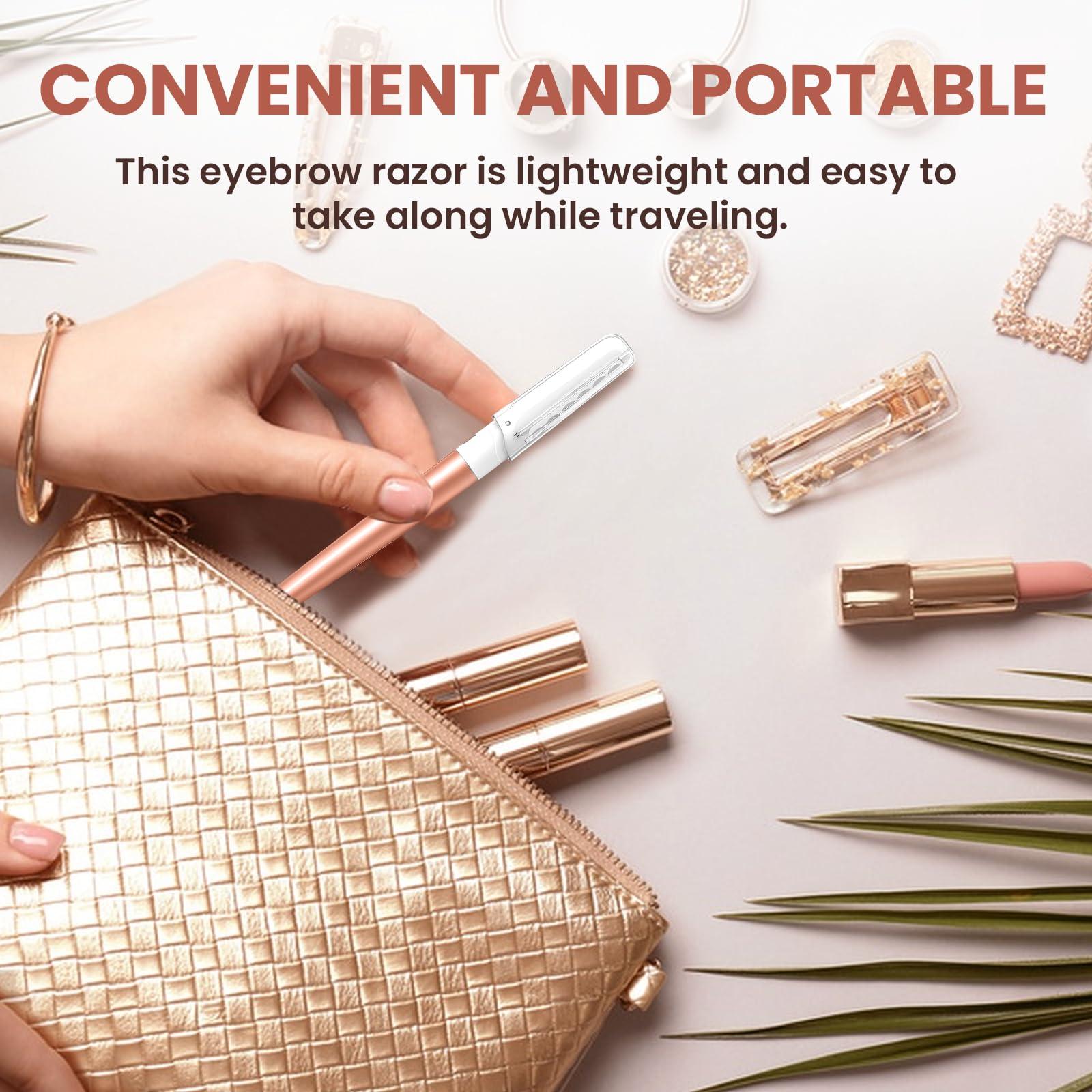 Fvrsweo Dermaplaning Tool for Face - Dermaplane Razor for Women Face with 20 Replaceable Blades - Professional Womens Face Razor Peach Fuzz - Facial Hair Removal for Women & Eyebrow Hair Removal