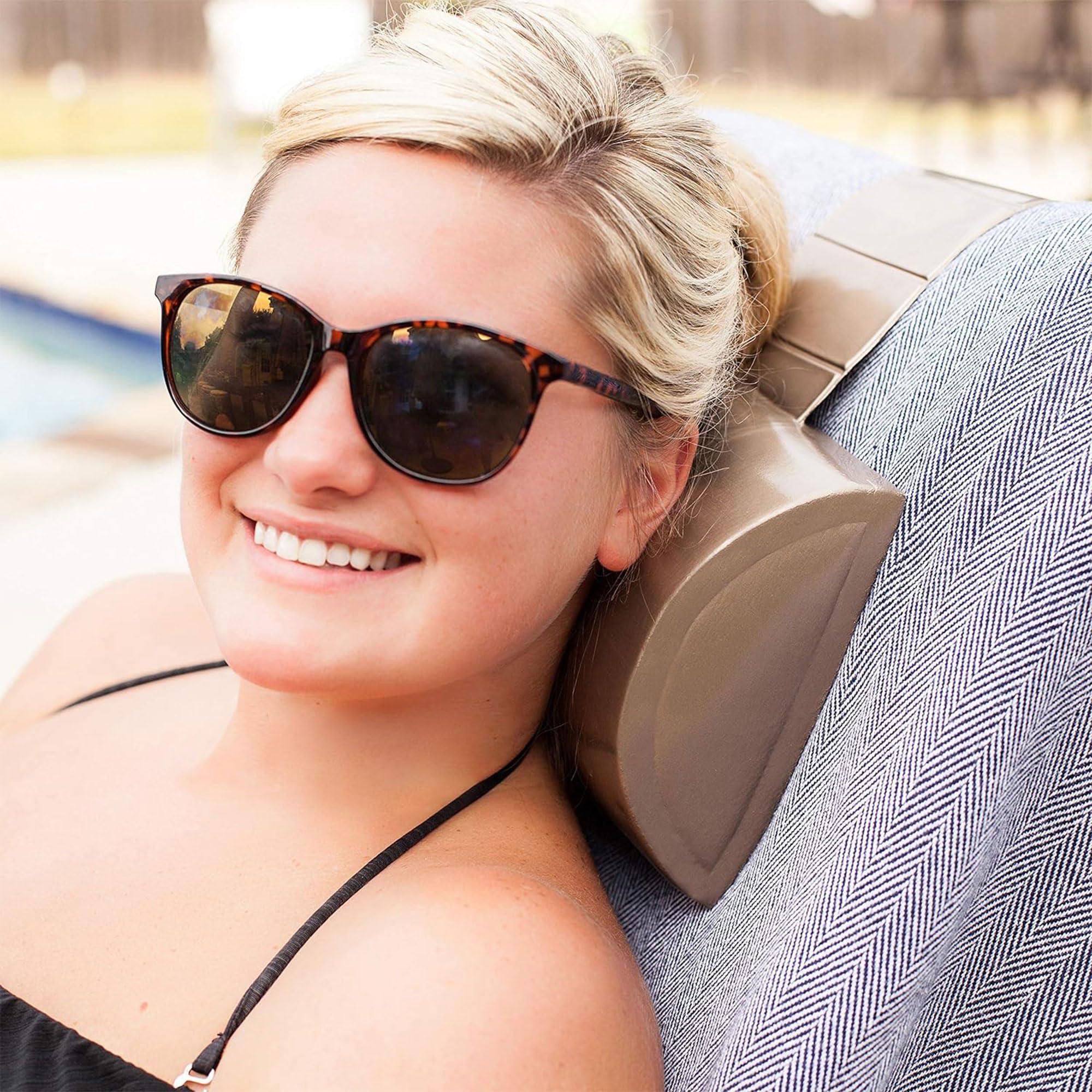 Spa Pillow TRC Recreation Super Soft Cushioned Closed Cell Vinyl Coated Foam Pool, Spa, and Bath Head and Neck Pillow with Soft Cushioned Interior, Black