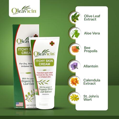 Oleavicin Oleavicin Extra Strength Anti Itch Cream for Dry Skin Relief - Anti Fungal Lotion for Itchy Skin - Fast Acting Anti Itch Cream for Lasting Itch Relief