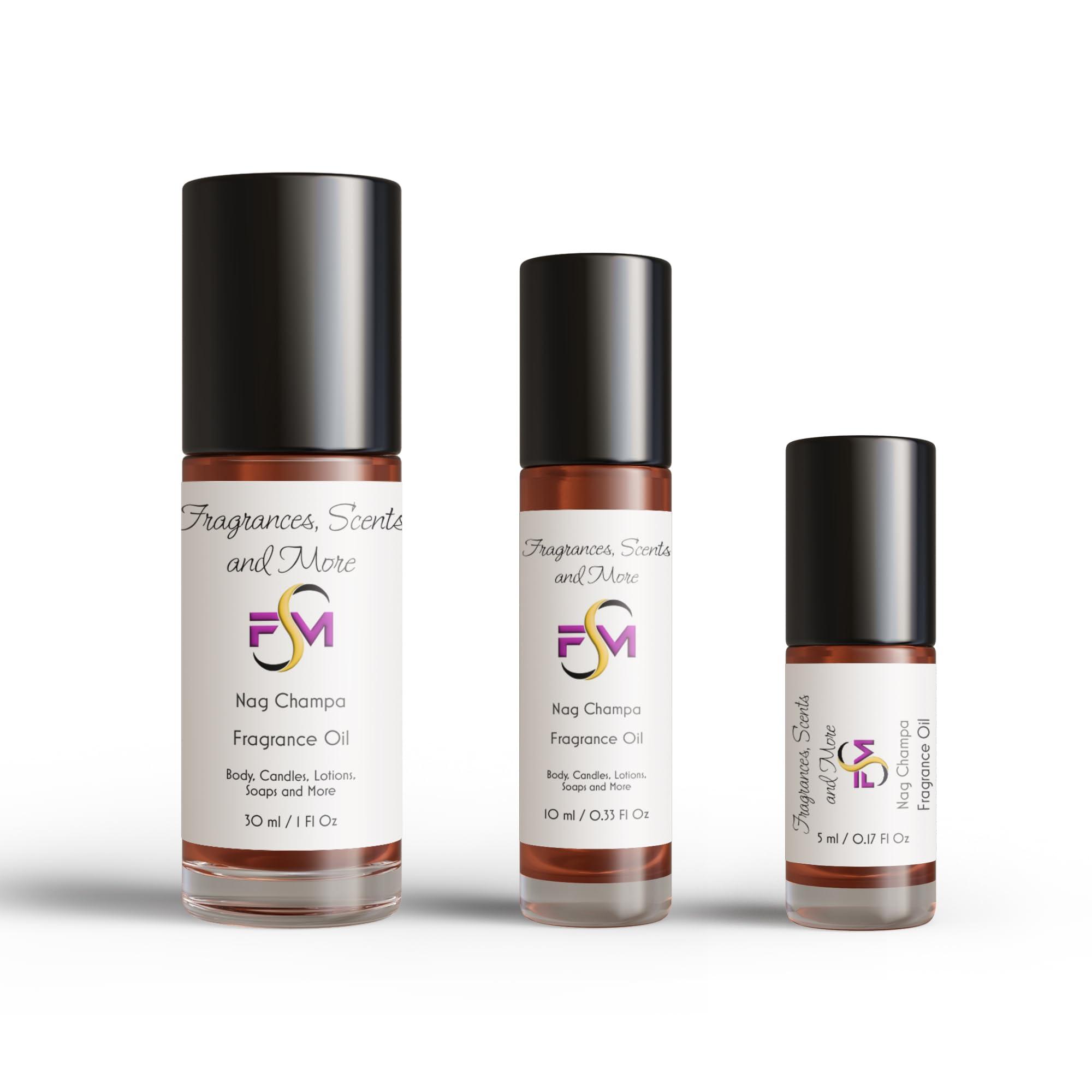 Fragrances, Scents and More Nag Champa Fragrance Oil - 1 Fl Oz Glass Roll On (30ml)