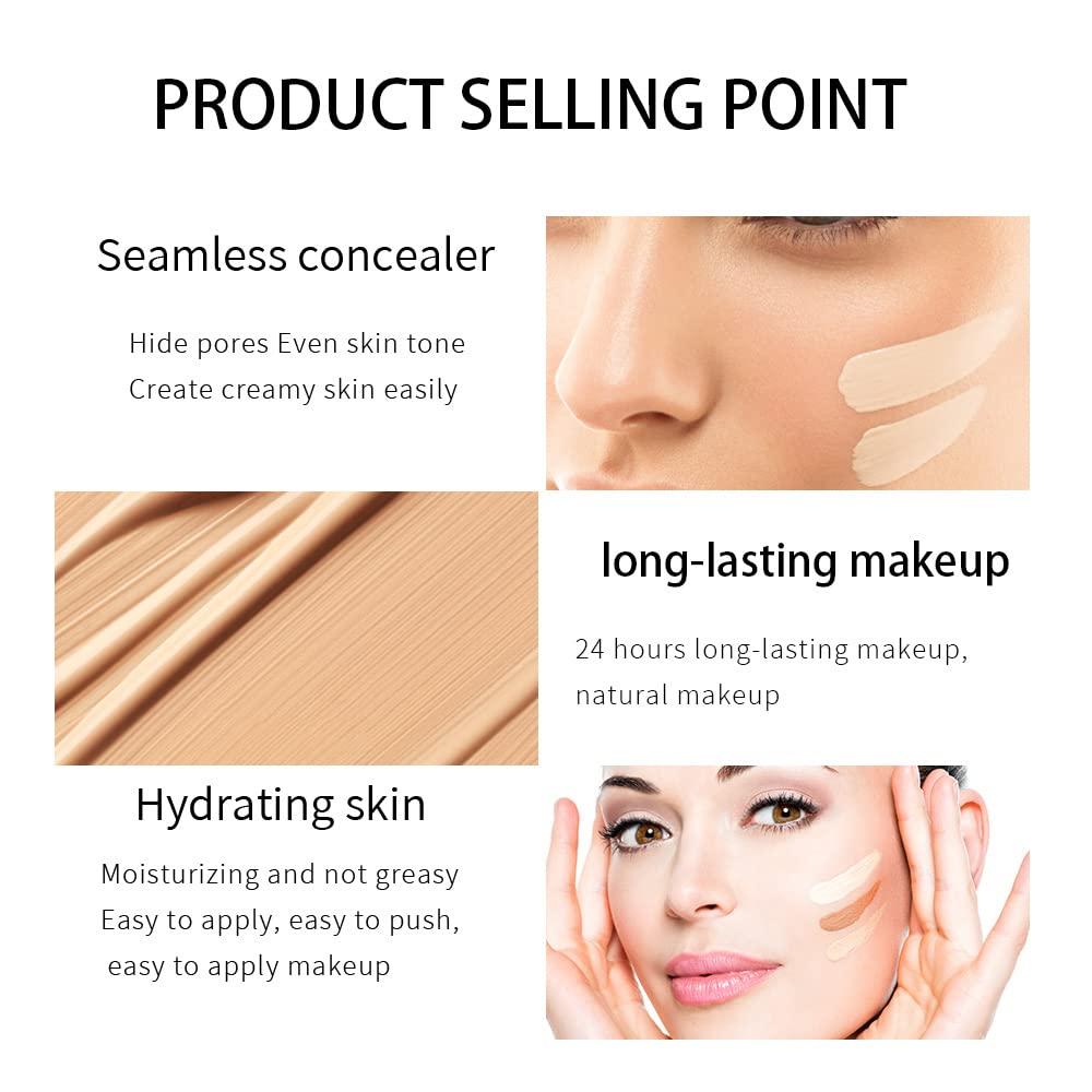 NinthAvenue Basics Y-HaLi Waterproof Liquid Foundation for Long-Lasting Beauty Makeup, Repair and Moisturize Your Skin with a Concealer and Corrector (02)