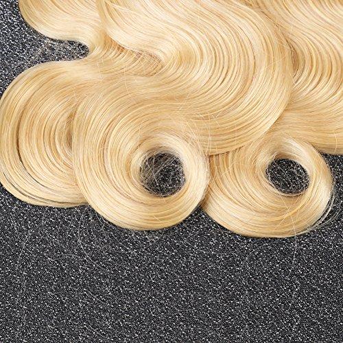 Bella Hair Bella Hair 613 Remy Virgin Human Hair Weave, Russian Blonde Human Hair Bundles Body Wave (2 Pieces 24inch)