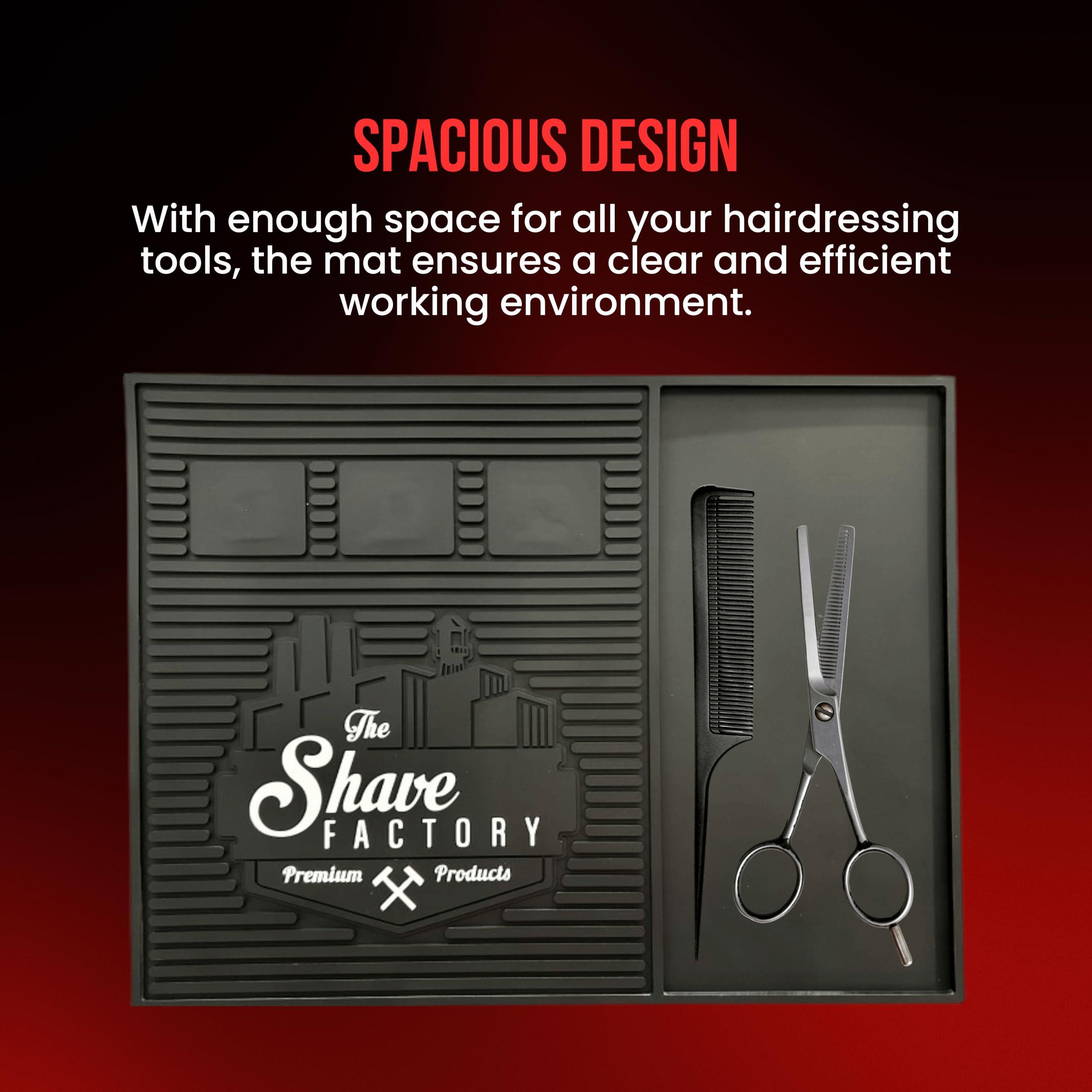 The Shave Factory The Shave Factory Magnetic Station Mat - Organizer Mat, Salon Barbershop Work Station Pads