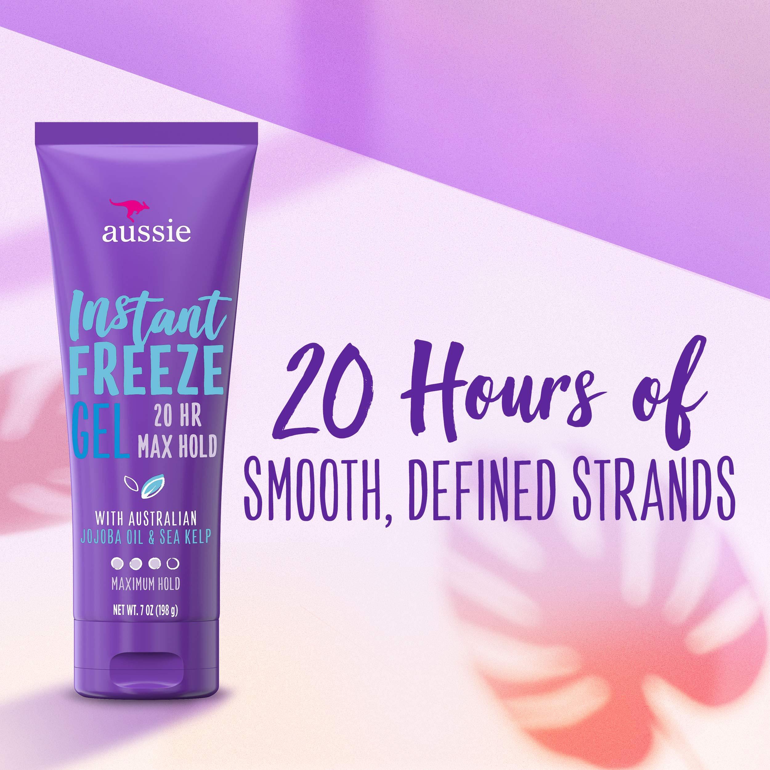 Aussie Aussie Instant Freeze Hair Gel with Jojoba Oil & Sea Kelp, 7 Ounce