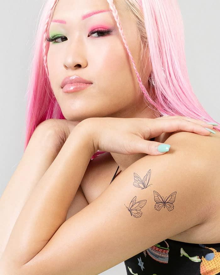 inkbox Inkbox Temporary Tattoos, Semi-Permanent Tattoo, One Premium Easy Long Lasting, Water-Resistant Temp Tattoo with For Now Ink - Lasts 1-2 Weeks, Morning Dance, 4 x 4 in