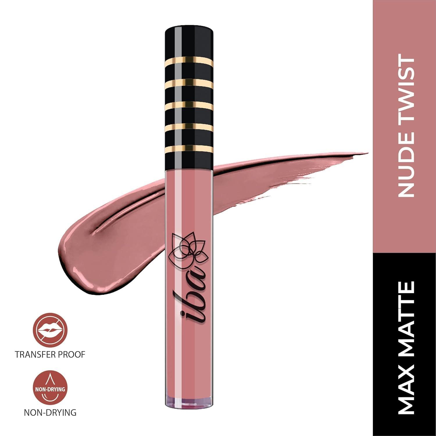 KM Matte Liquid Lipstick- Fresh Peach | Infused with Vitamin E & Almond Oil | Transfer Proof & Long Lasting | Waterproof & Smudge Proof (Nude Twist, 2.6ML)