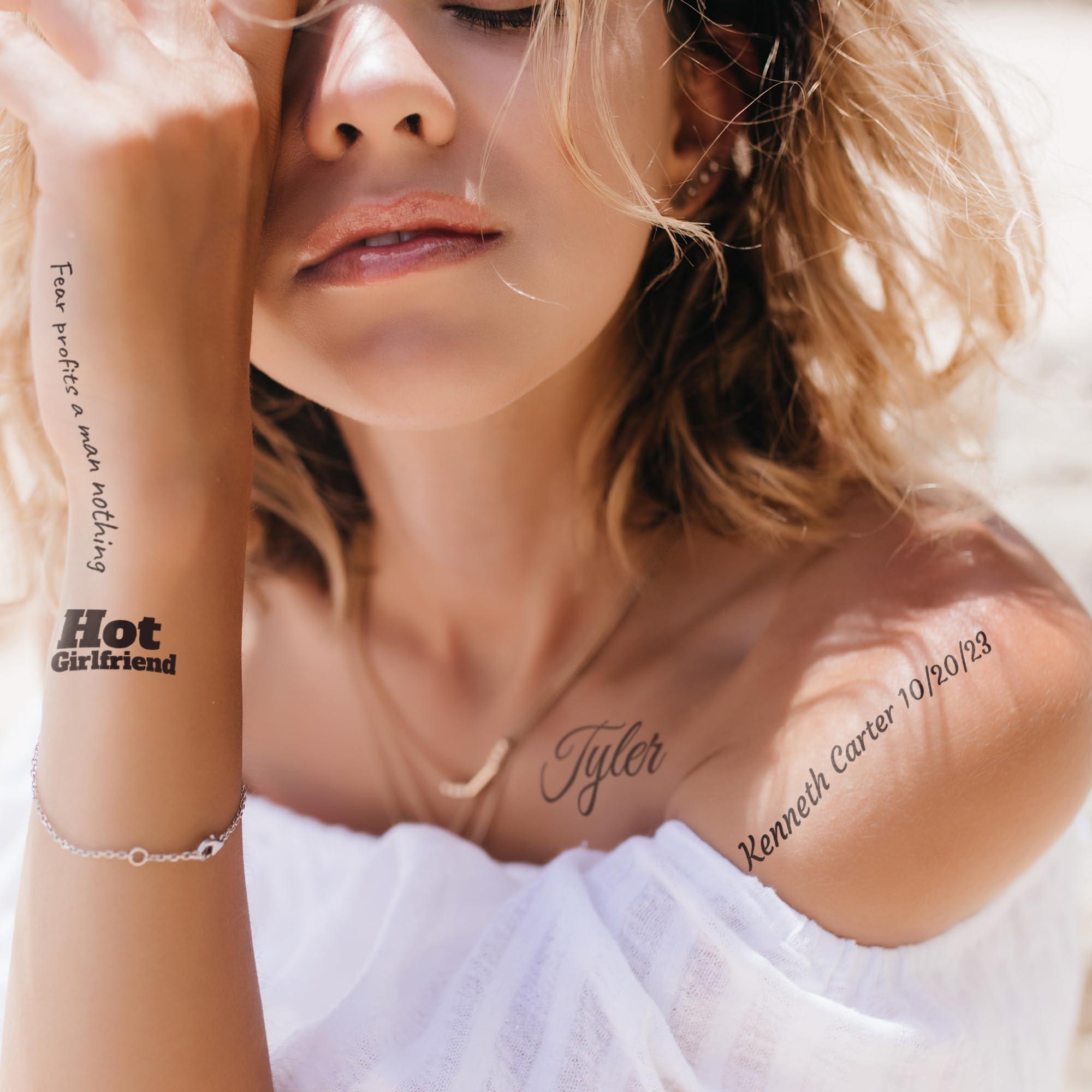 Generic SpecialOnly Custom Temporary Tattoo for Adults with Personalized Text Name, Fake Tattoo Sticker for Women and Men, Custom Name Tattoo
