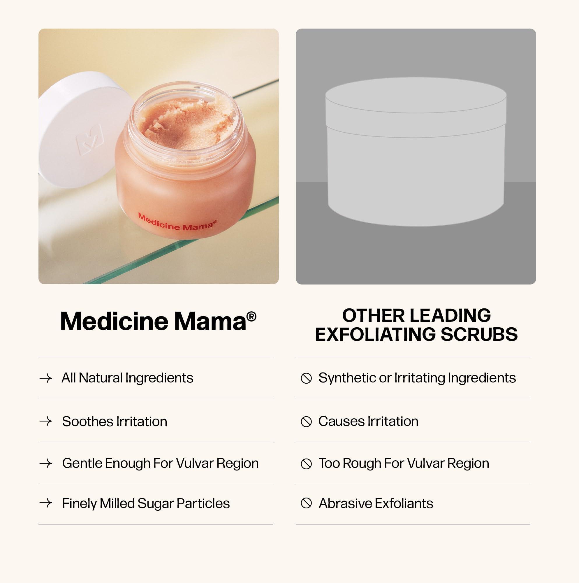 Medicine Mamas VMAGIC by Medicine Mama Grooming Polish All-Natural Exfoliating Sugar Scrub Preps Skin & Body for Grooming, Helps Prevent Ingrown Hairs Brazilian Wax & Bikini Shave Aftercare 4.5 oz