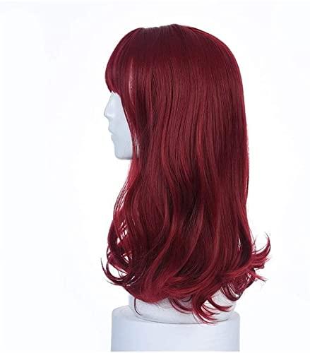 XORS XORS Wig Real Wigs lace Front Kawaii Wig Cosplay Charm red Wig Woman Big Wave net red Cute Long Hair Fluffy Bangs