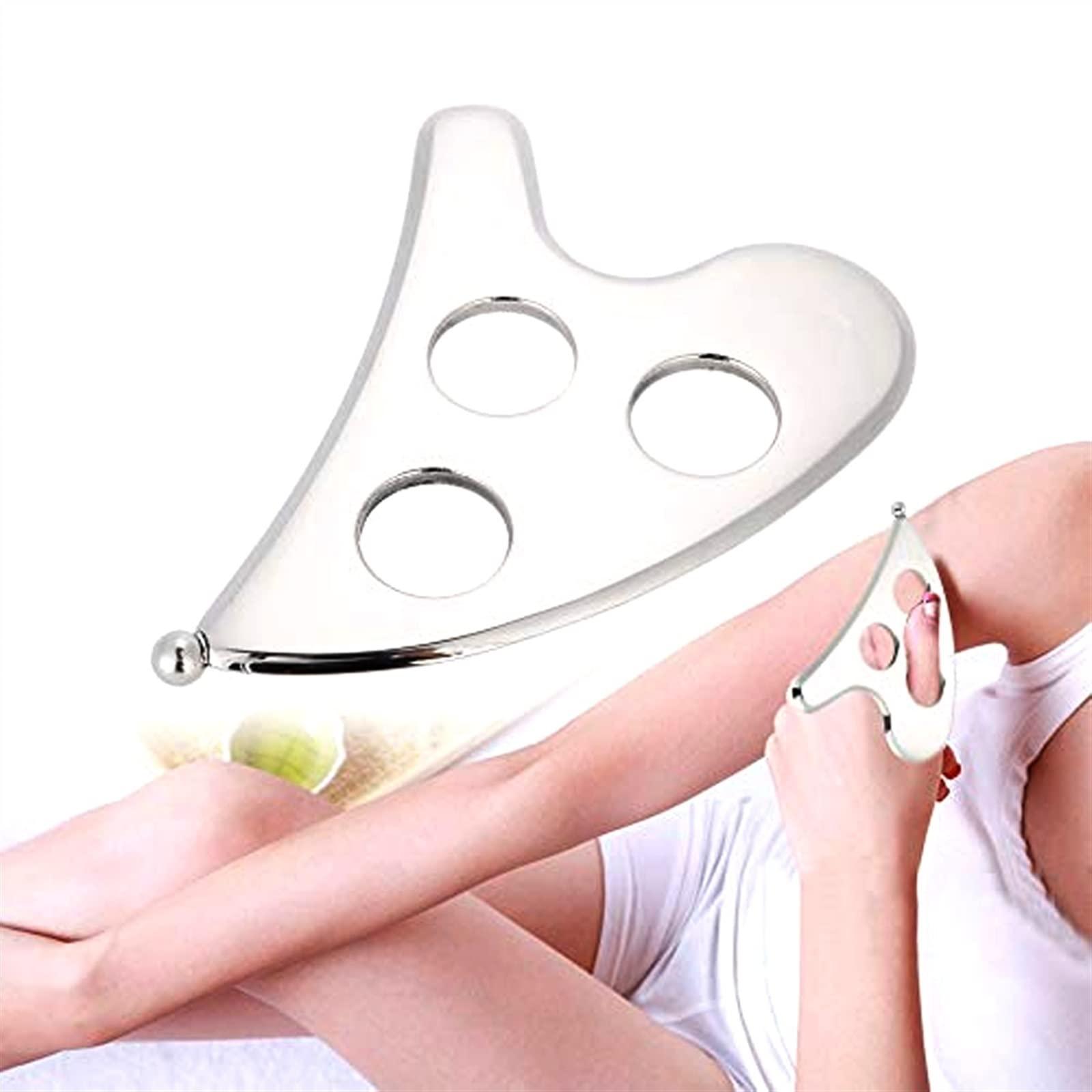 BAWHO Stainless Steel Body Scraper Gua Sha Skin Scraping Board Face Neck Back Beauty Massage Plate Relieve Pain Care Tools 1Pcs