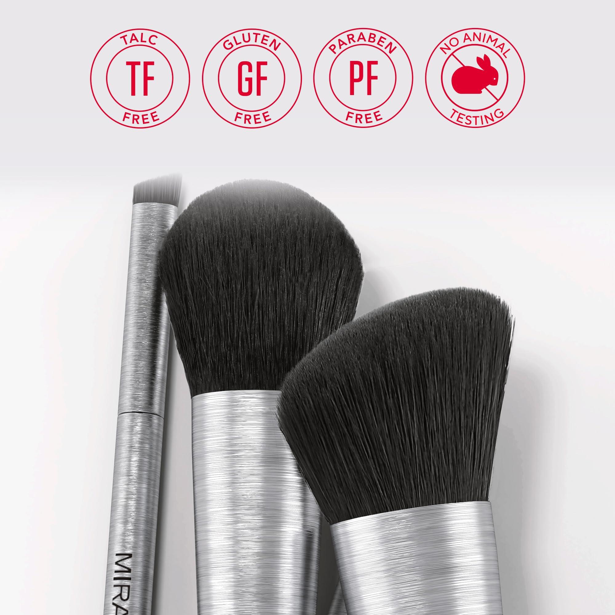 Mirabella Mirabella Small Crease Eyeshadow Brush, Premium Professional Makeup Brush Collection, Cruelty-Free Synthetic Bristle Brush, Hand-Sculpted Brushed Aluminum Handle, Luxury Blending Brush for Makeup