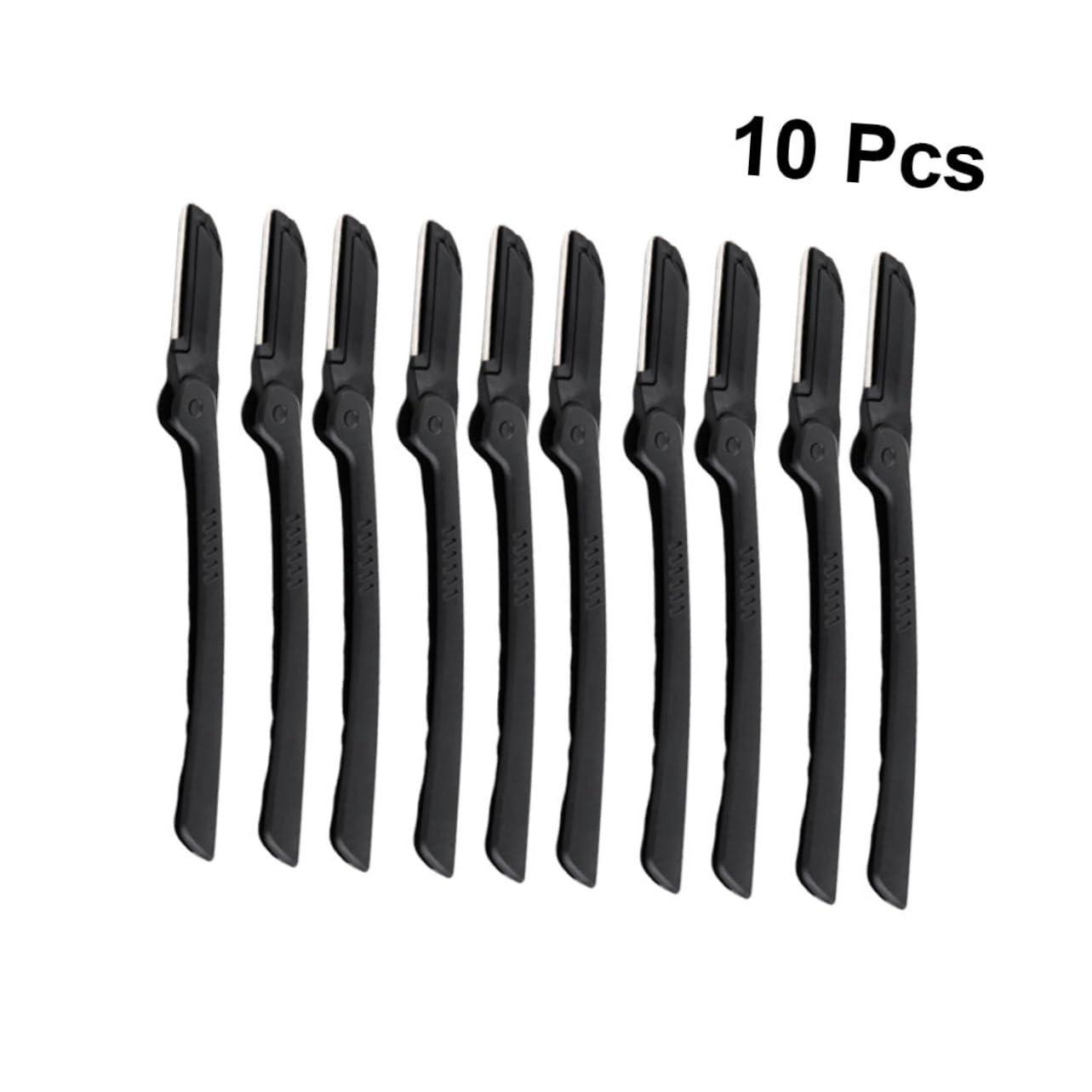 NOLITOY NOLITOY 2sets Compact Eyebrow Shaper Razor Trimmer for Home Non-Slip Grip and Easy Cleaning 10pcs*2