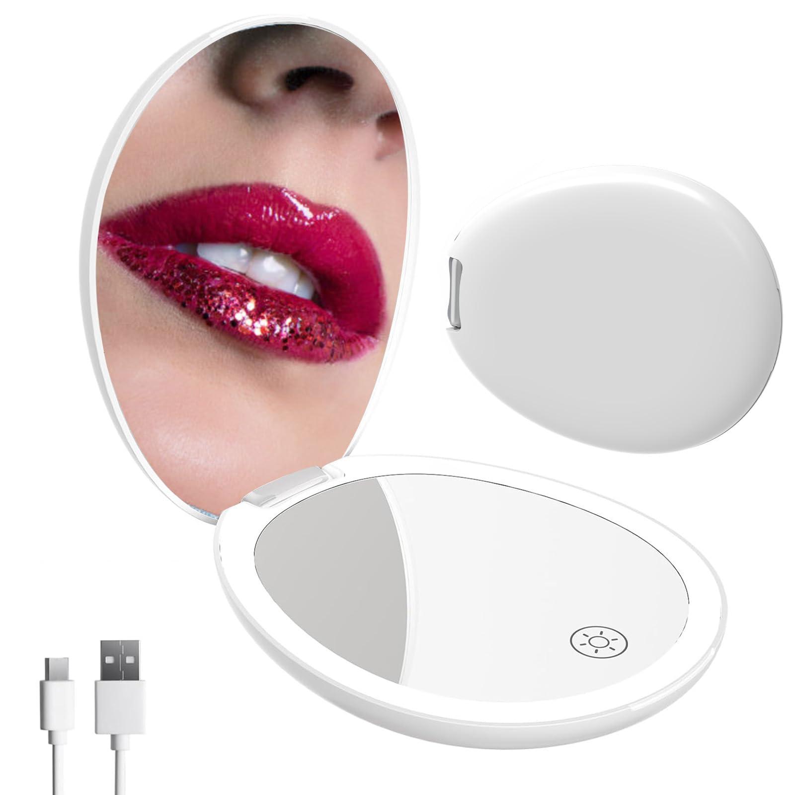 FUNTOUCH FUNTOUCH Large Lighted Vanity Makeup Mirror 360 Rotation Touch Screen and 10X Magnification