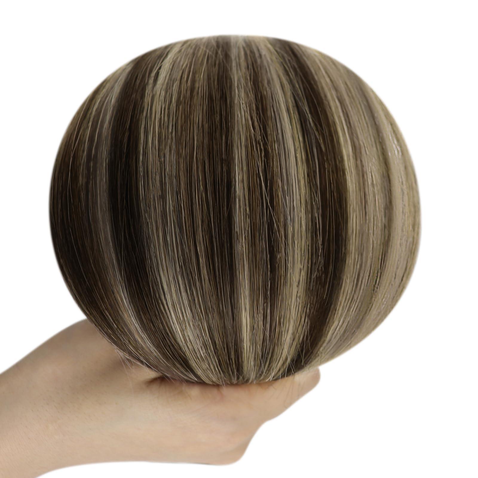 YoungSee YoungSee U Tip Hair Extensions Human Hair Dark Brown Ombre Ash Blonde U Tip Hair Extensions Human Hair Ombre Utips Hair Extensions Ombre Utip Extensions Hot Fusion Hair Extensions 22In 1G/S 50G