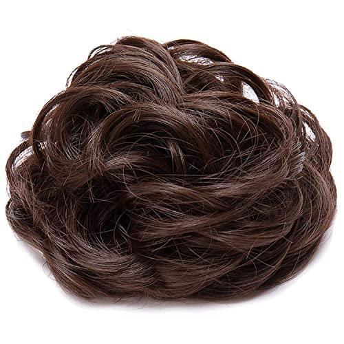 S.B. Enterprises QUIFF Hair Extensions And Wigs | Artificial Juda Women and Girl's | Synthetic Hair Bun | Natural Brown ( Set Of 2, 30g)