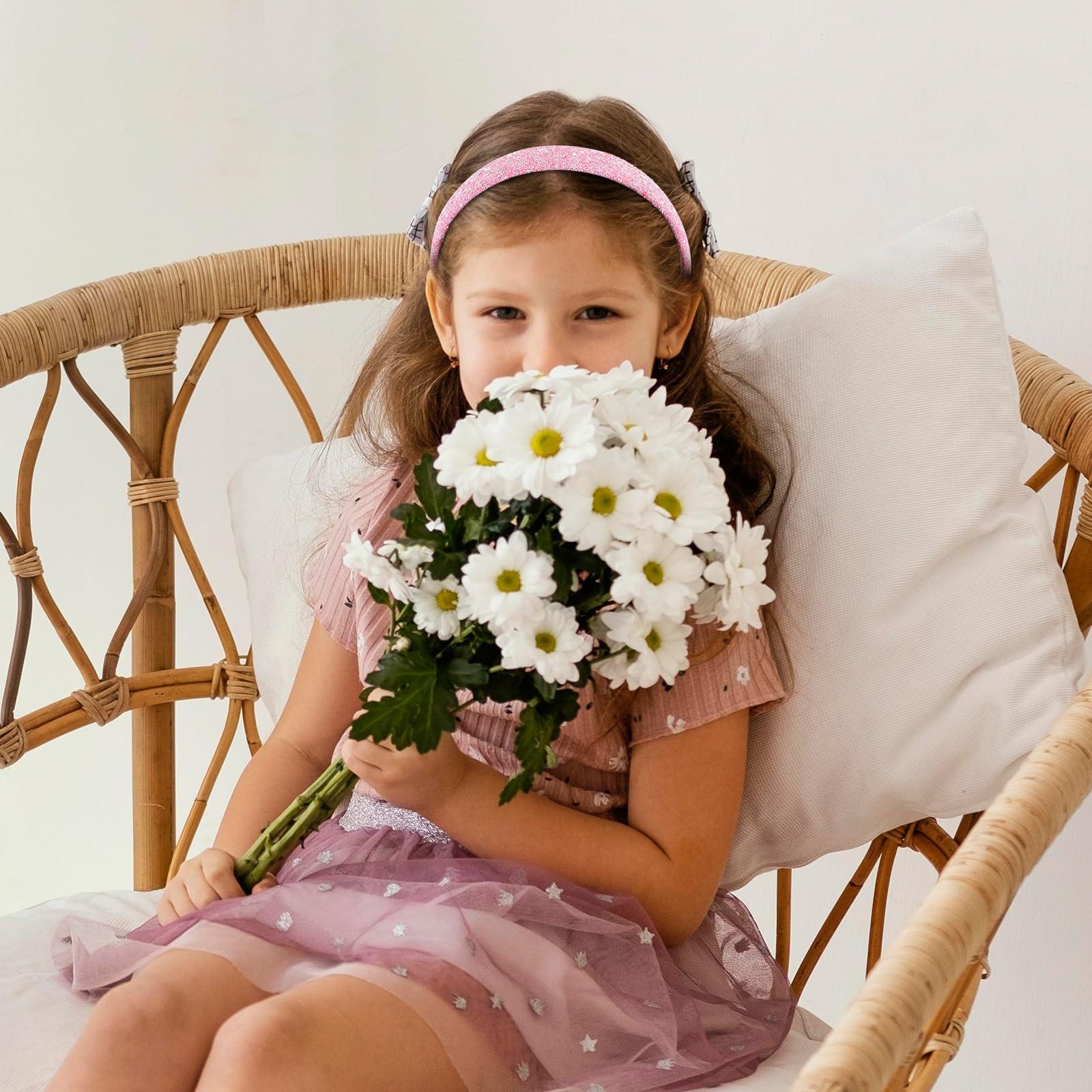 Xthrotsenk Xthrotsenk 2 Pcs Glitter Sequins Headbands for Girls Bling Rainbow Sequin Wide Thick Head Bands Non-Slip Sparkly Headbands for Women Fashion Stretch Elastic Head Band for Girls and Women