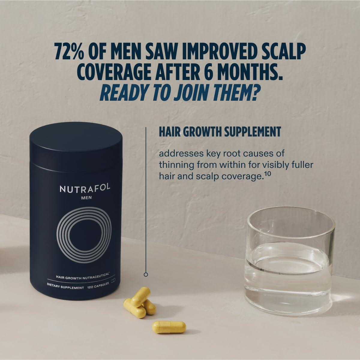 Nutrafol Nutrafol Mens Shampoo and Conditioner 2-in-1, Cleanses, Hydrates, Unclogs Pores, Improves Hair Volume & Strength, Physician-formulated for Thinning Hair, Color Safe, Sulfate Free - 8.1 Fl Oz Bottle