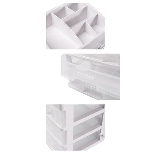 BGHEWRT BGHEWRT Makeup Organizer with Drawers, Cosmetic Display Cases, Makeup Storage Box, White