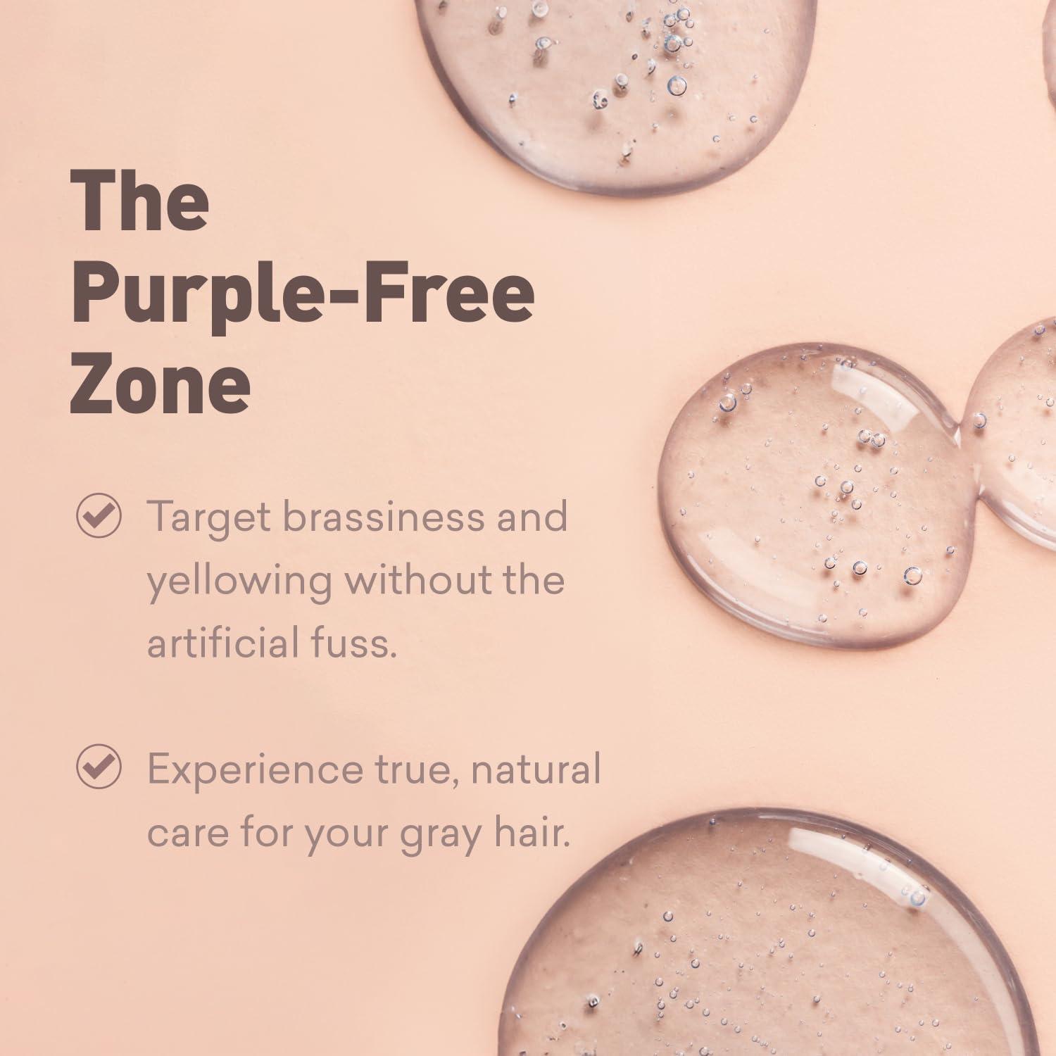 Just Nutritive Just Nutritive Men\'s Gray Hair Shampoo | Remove Yellowing or Brassy Tones with No Sulfates | Natural Ingredients | Gray Hair Treatment | 8 oz.