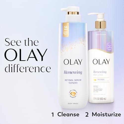 Olay Olay Body Lotion Smoothing for Women with Retinol, 24hr Moisturizing, Vitamin E & Vitamin B3 Complex, Fast Absorbing Formula, 17 fl oz