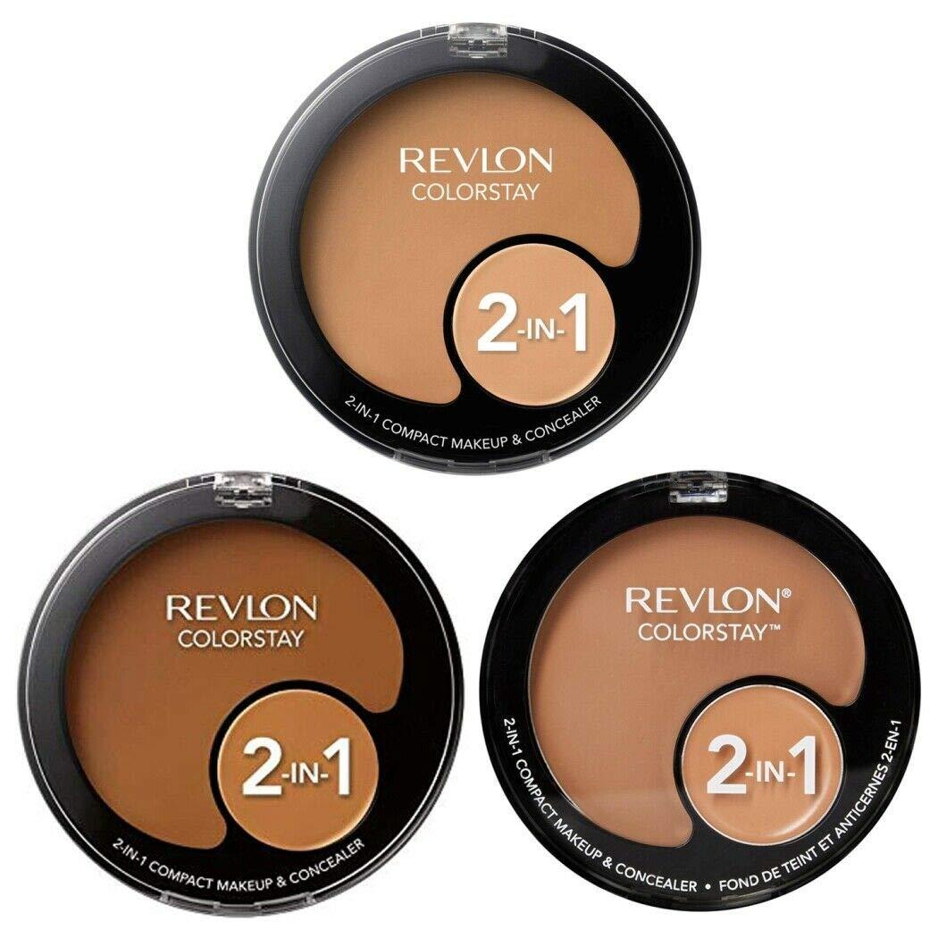 REVLON Revlon ColorStay 2-in-1 Compact Makeup & Concealer, Warm Golden