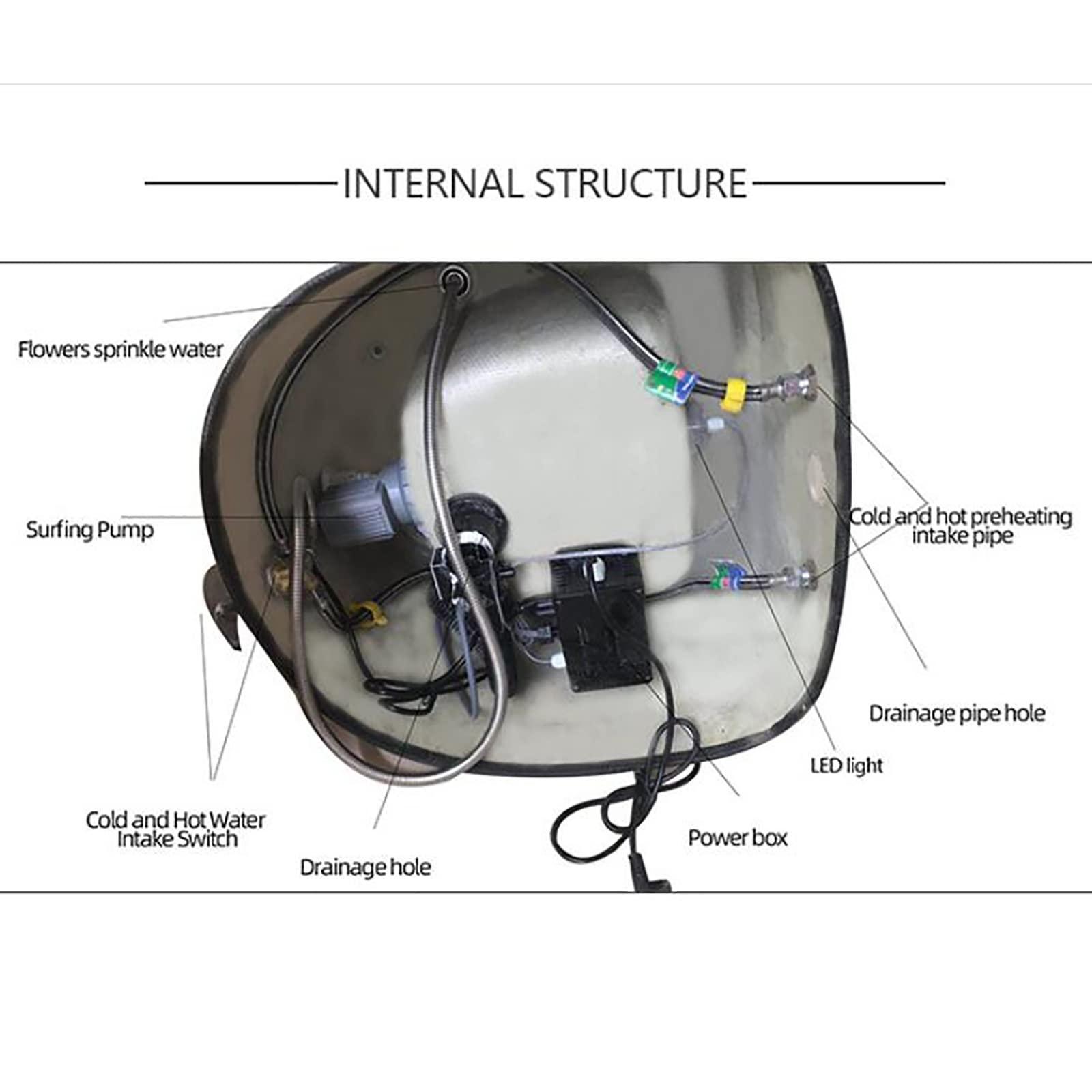 AMEERR Feet Spa Tub Heated Foot Bath Pedicure Foot Spa Home Foot Spa Best Pedicure at Home Spa Treatment Enjoy Hot Water Foot Massager Foot Massager Spa Footbath Barrel (Size : Bath+Pedicure)