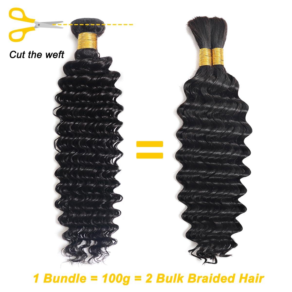 beauty youth Beauty Youth Deep Curly Human Hair 3 Bundles(16 14 12inch)100% Unprocessed Brazilian Virgin Deep Wave Hair Weave 3 Bundles Human Hair Deep Curly Hair Extensions Natural Color