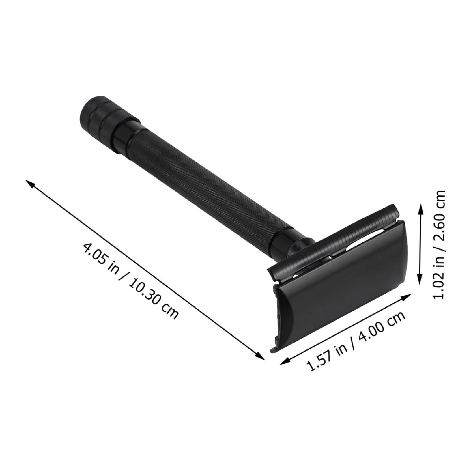 balacoo balacoo 2pcs Men's Double Edge Safety Razor Reusable Shaving Tool Manual Beard Trimmer Double Sided Razor for Women Precision Cutting