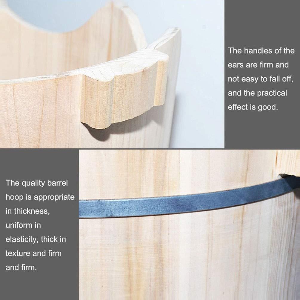 Scpantkend Foot Soak Foot Spa for Kids Girls,Thicken Foot Bathtub for Home,Solid Wood Foot Soak Bucket with Lid (Size : B)