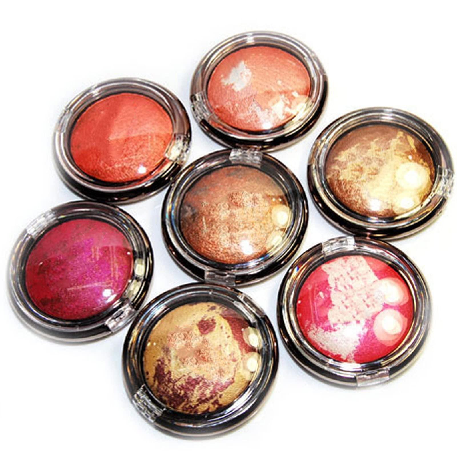 Generic Generic Baked Eyeshadow Cosmetic Plate, Single-Shade, Creamy Mineral Makeup Shadow for Eyes, Highly Pigmented Colors Colorful Shimmer Powder Eye Shadows (K, One Size)