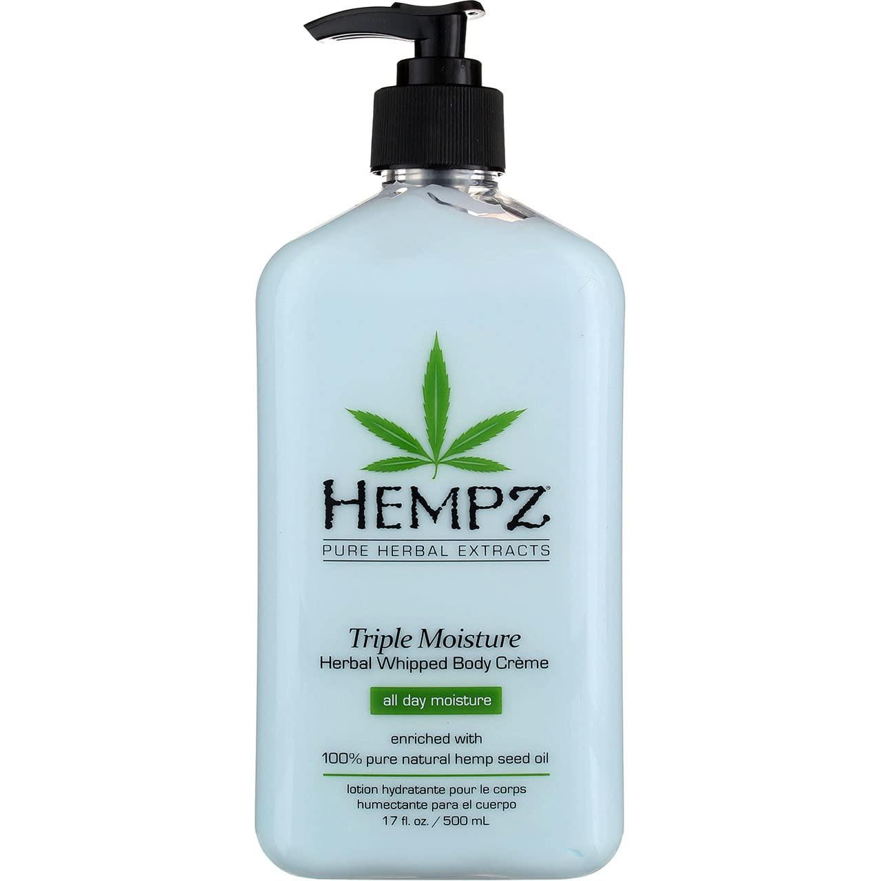 Hempz Hempz Body Moisturizer Triple Moisture 17 Ounce Pump (500ml) (Pack of 3)