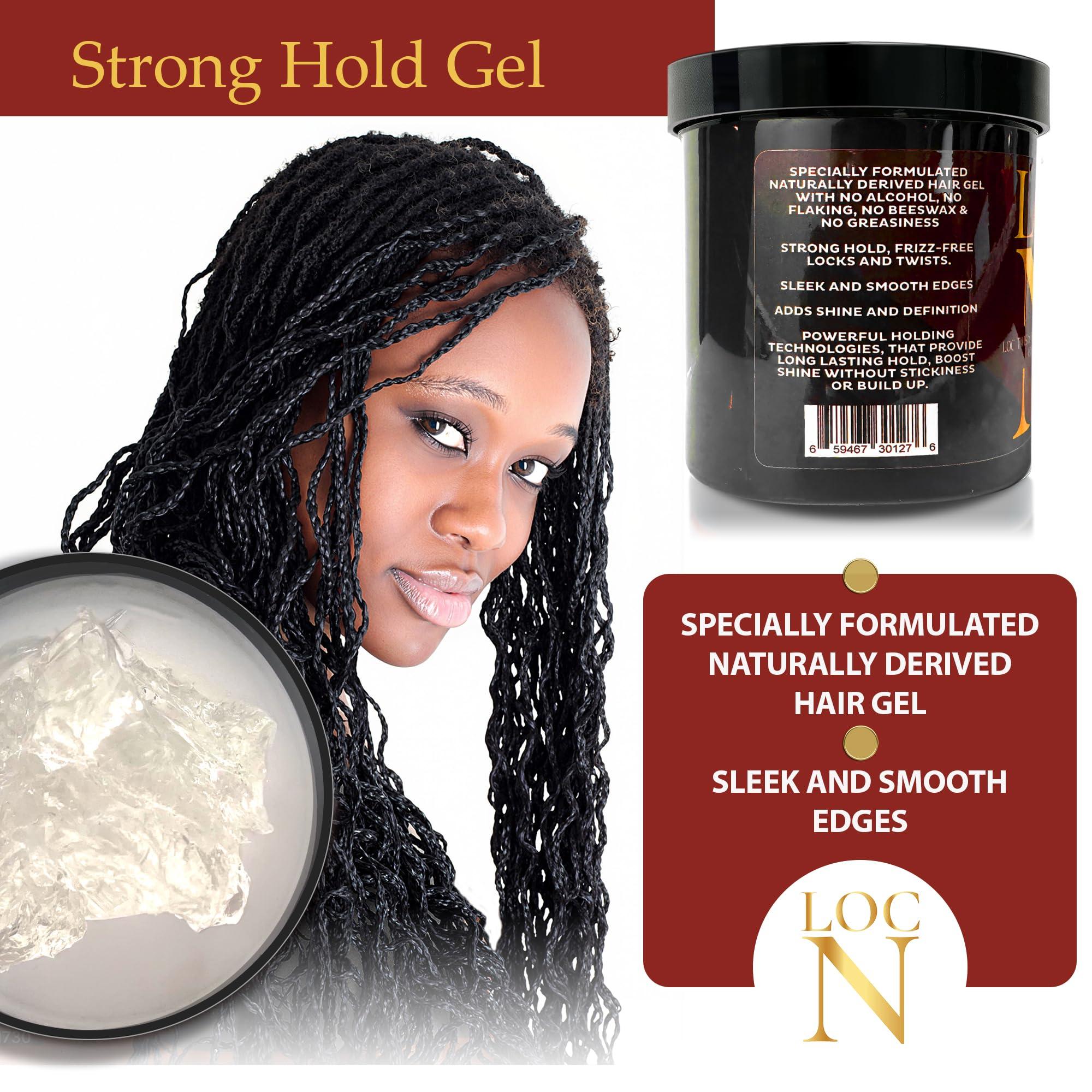 LOCN LOCN Twists Braids Wave Edge Gel, Extra Hold, 16 oz (448 ML)