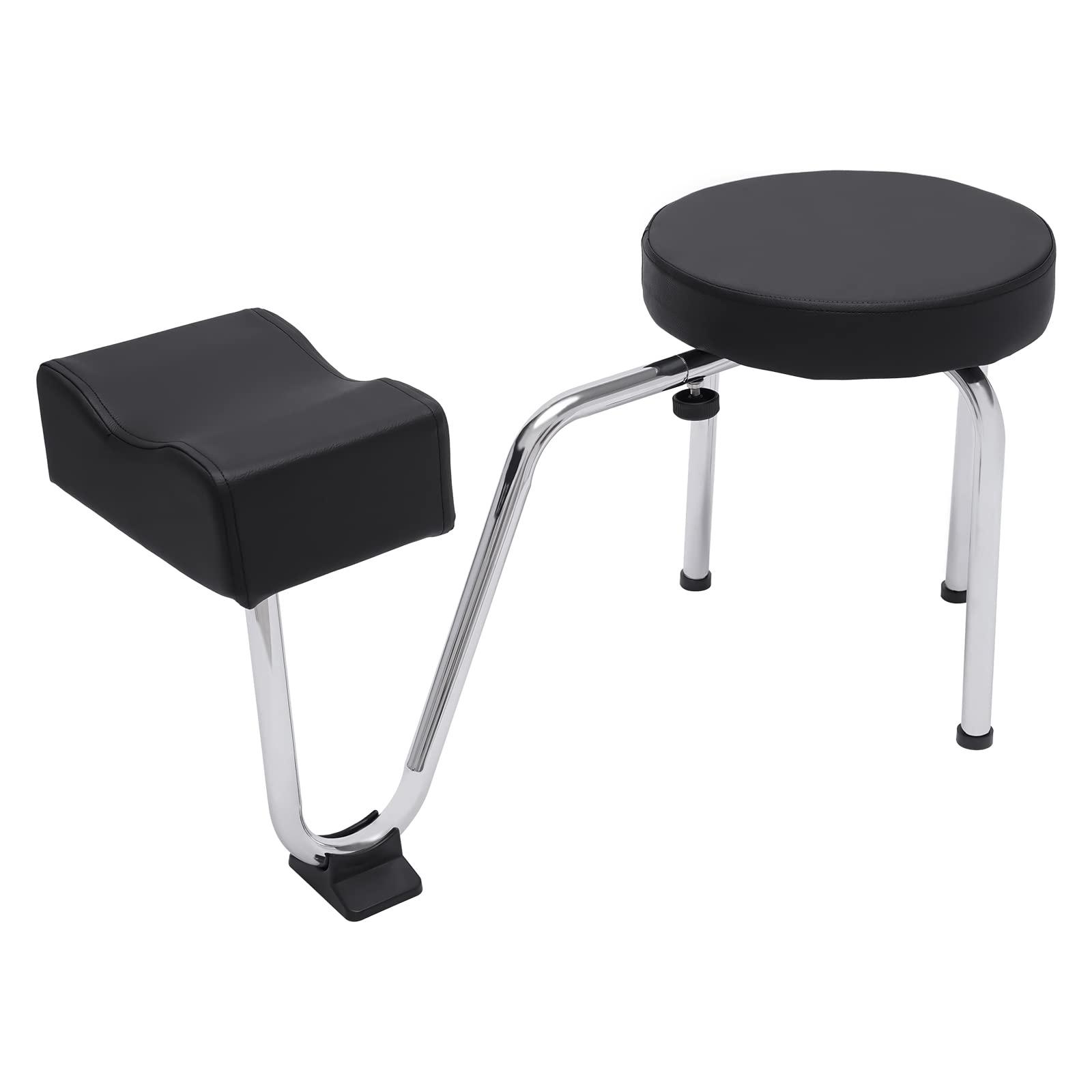 VPABES VPABES Portable Pedicure Stool with Footrest, Height Adjustable Leg Rest Pad Pedicure Chair Foot Rest Stand Manicure Nail Station for Spa Beauty Salon Studio Equipment Supplies