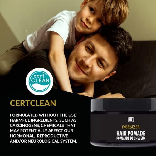 BOYZZ ONLY Black on White BOYZZ ONLY Black on White Energizer Hair Pomade - Vegan - EWG VERIFIED - all natural - Medium Hold - Vegan Friendly - Cruelty Free - Matte Finish