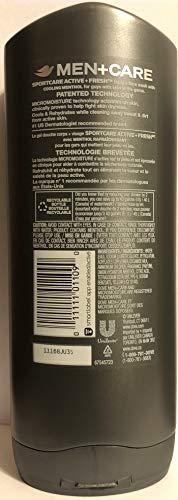 Dove Dove Men + Care - Body + Face Wash - Sport Care - Active + Fresh - Net Wt. 13.5 FL OZ (400 mL) Per Bottle - Pack of 3 Bottles