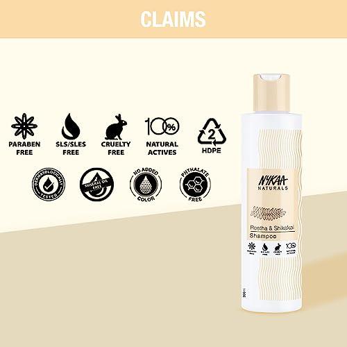 Nykaa Naturals Nykaa Naturals Shampoo, Reetha and Shikakai, 6.76 oz - Hair Growth Shampoo - Revives Dull Hair and Strengthens Roots - Safe for Colored Hair