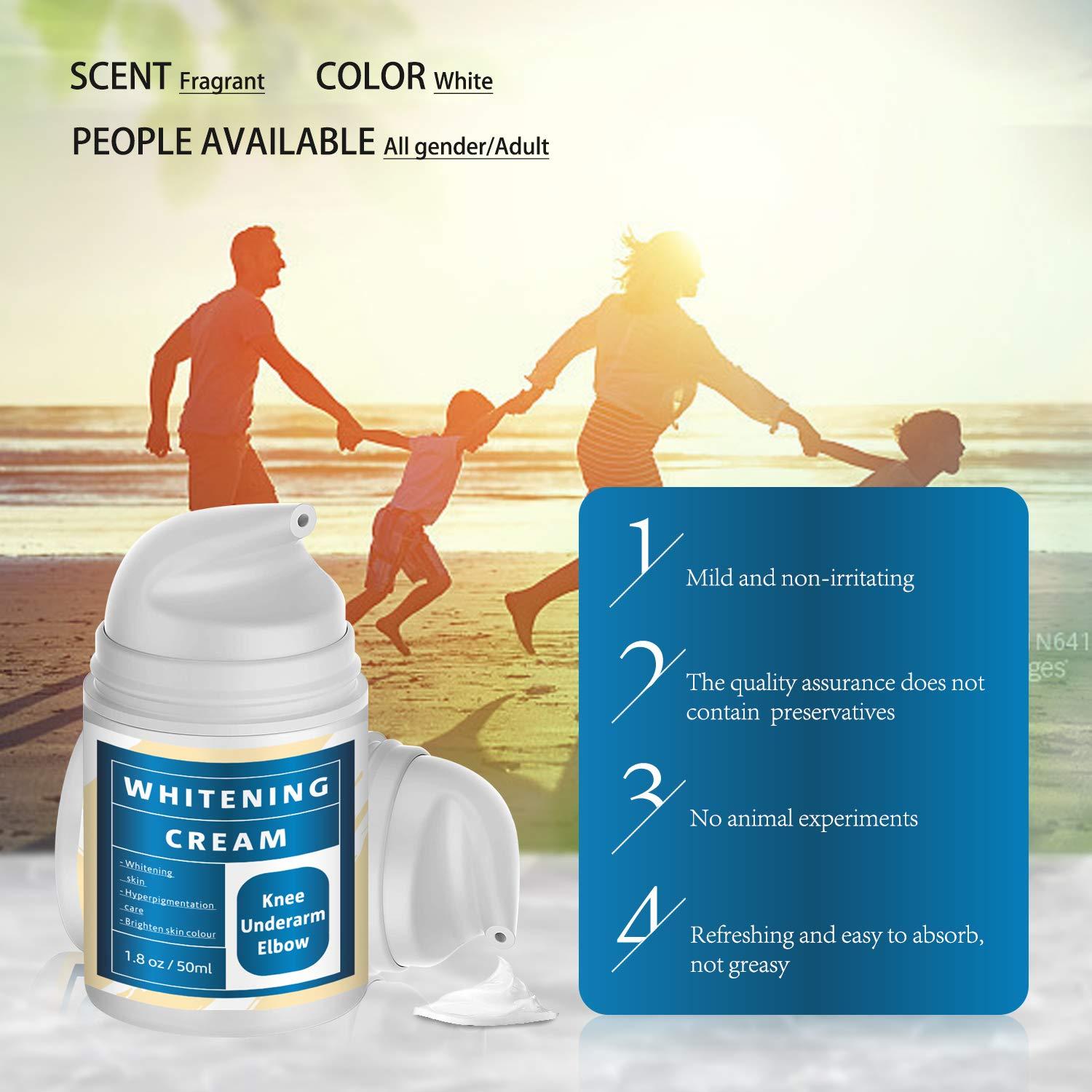 faglowmify Underarm Whitening Cream for Body,Skin Lightening Cream for Intimate Areas,Brightening Bleaching Cream Dark Spot Remover Corrector for Neck,Armpit,Elbow, Inner Thigh and Knees,Bikini,1.76oz