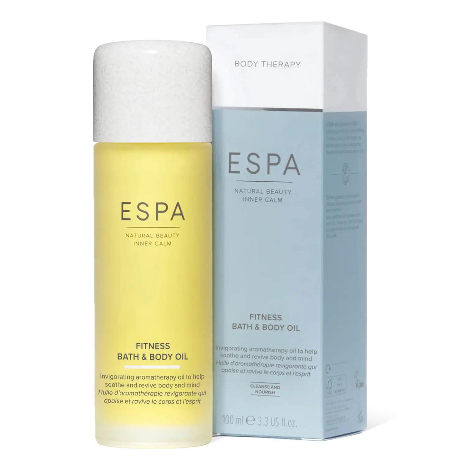 ESPA ESPA | Fitness Bath and Body Oil |100ml | Magnesium & Ashwagandha | Eucalyptus, Clove Bud & Lavender | Menopause-friendly