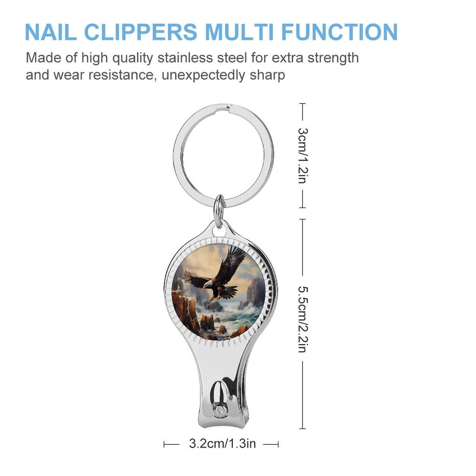 aYTAIbaa Bald Eagle Nail Clippers Toenail Clipper Cutters Professional Nail Trimmer Nail Cuticle Cutter for Women Men