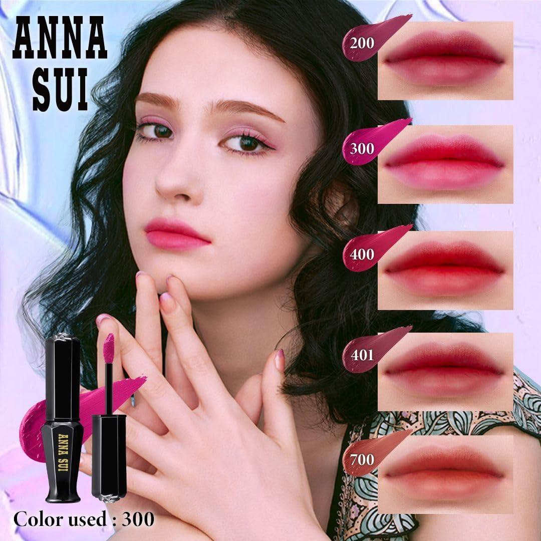 ANNA SUI ANNA SUI Everlasting Rouge, Matte Finish Lipstick, Vibrant Color, No Smudging, Long-Lasting Wear, 300 300 Rock Pink that bring Confidence and Strength, 0.24 oz