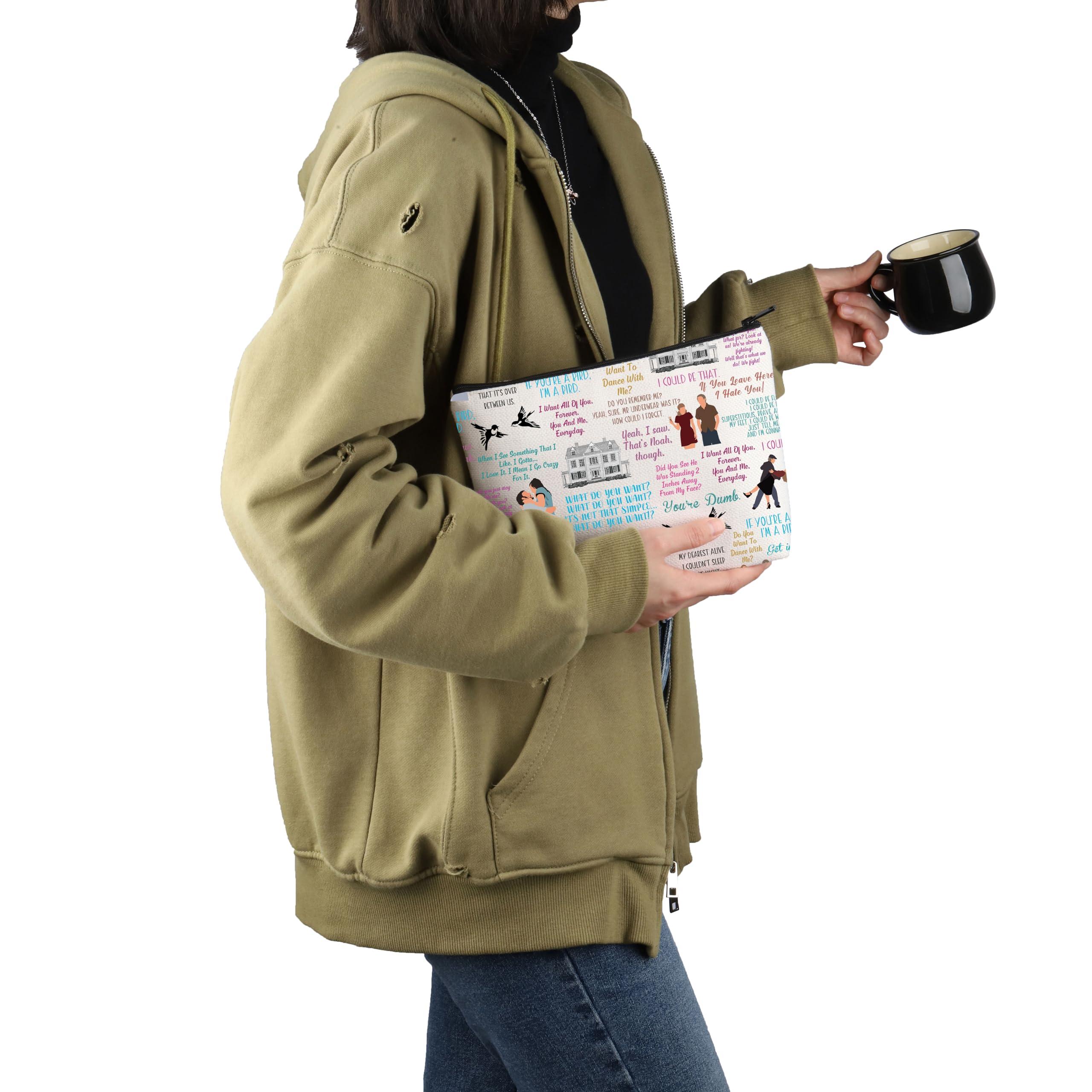 VAMSII VAMSII Romance Movie Inspired Gift Noah And Allie Makeup Bag If You\'re A Bird I\'m A Bird Cosmetic Bag Movie Merch (Noah And Allie M)