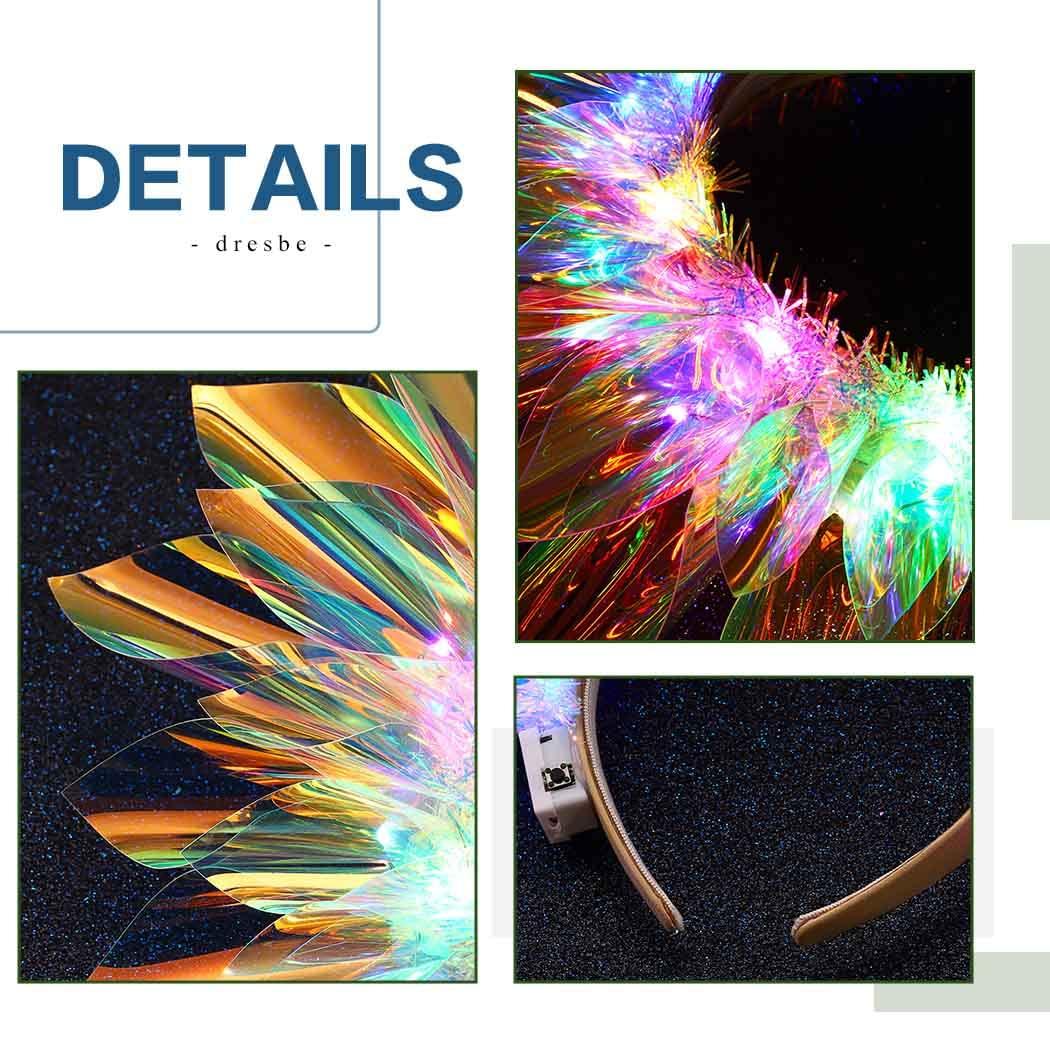 DRESBE DRESBE Light Up Headband LED Headbands Glow Party Crown Hair Accessories for Women
