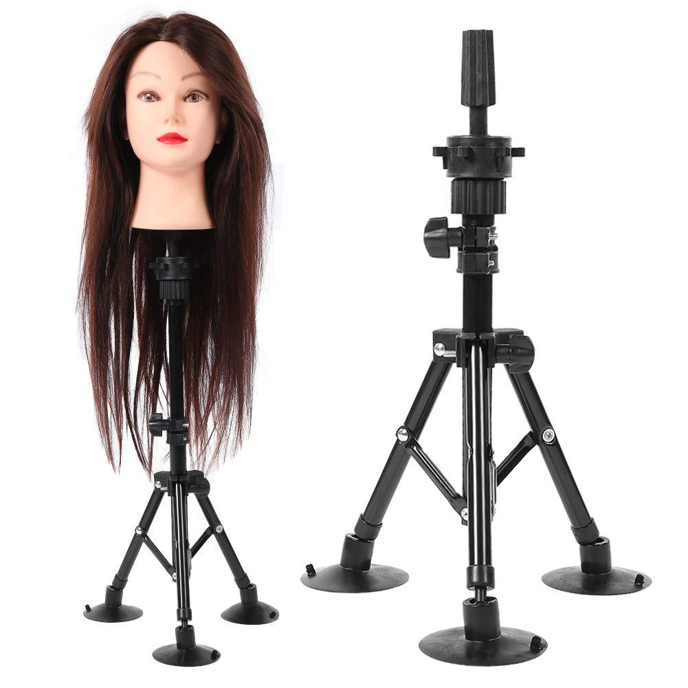 Generic Wig Stand, Mannequin Head Stand Versatile Mannequin Tripod with Sturdy Black Bracket for Salon Training and Practice