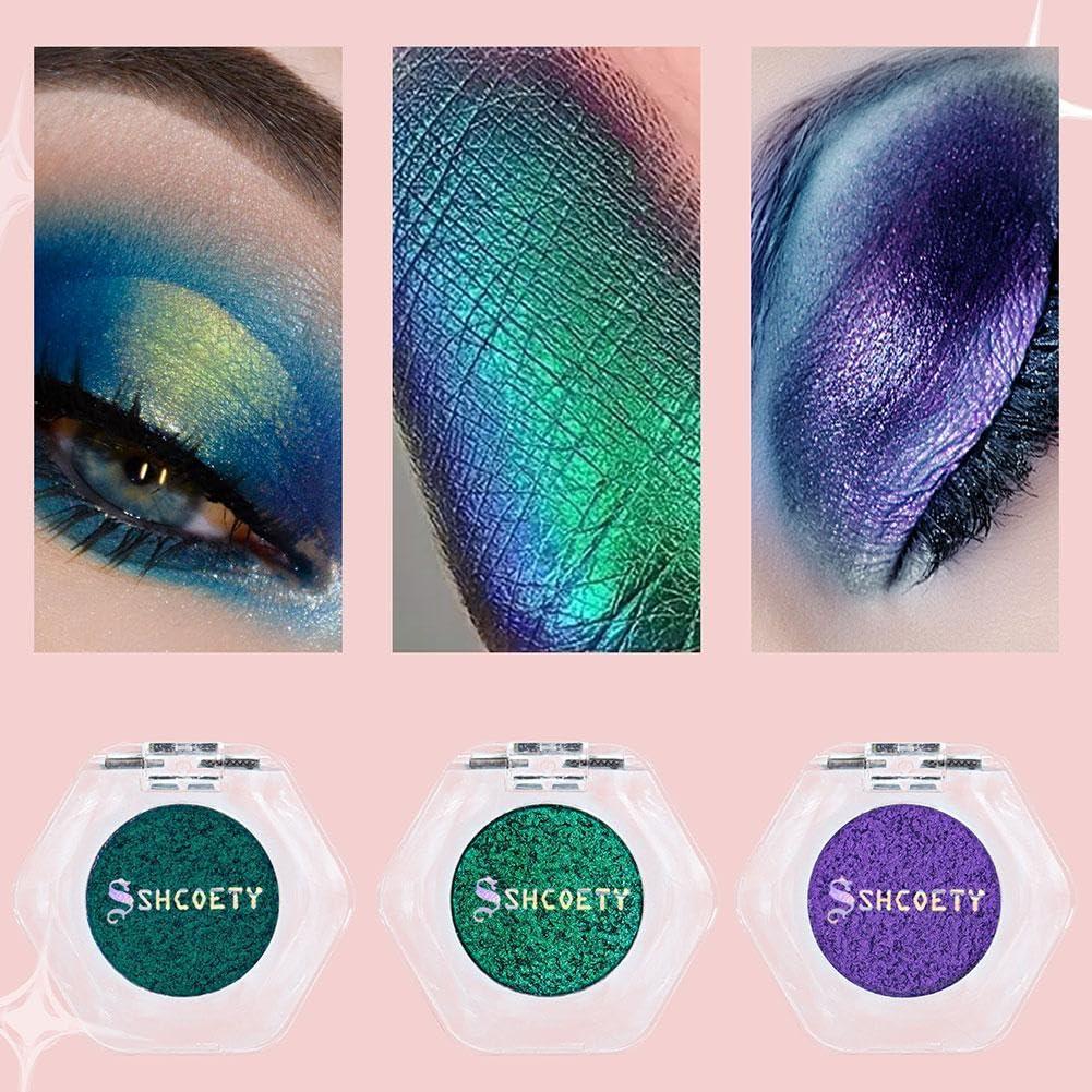 WNPXQNT Chameleon Eyeshadow,Holographic Glitter Cosmetics Eyeshadow,Shifting Eyeshadow,Single Shadows Ethereal Single Color Eyeshadow With Exquisite Glitters for Women Girls