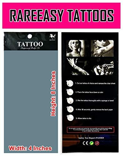 Rareeasy Waterproof Tattoo Sticker Tattoos 2 Sheets Angel Wings Cartoon Tattoo Art Fashion Temporary Tattoos Body Art Stickers Fake Waterproof Removable Stickers Party for Teens Men Women (08)