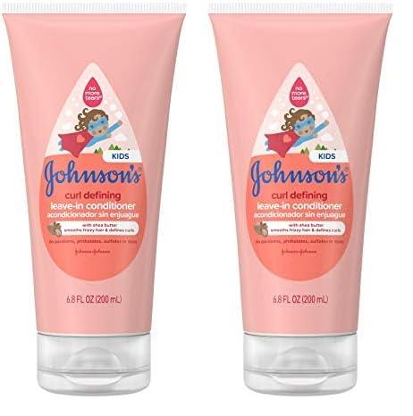 Johnson\'s Baby Johnson\'s Baby Curl Defining Tear-Free Kids\' Leave-in Conditioner with Shea Butter, Paraben-, Sulfate- & Dye-Free Formula, Hypoallergenic & Gentle for Toddlers\' Hair, 6.8 fl. Oz (Pack of 2)
