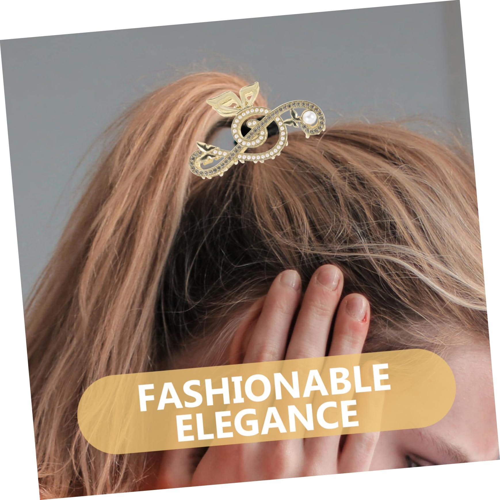 GALPADA GALPADA Musical Note Butterfly Hairpin Music Note Jewelry Claw Clips for Thick Hair Music Note Accessories Hair Clips Thin Hair Music Note Hair Accessories Shark Clip Golden Zinc Alloy