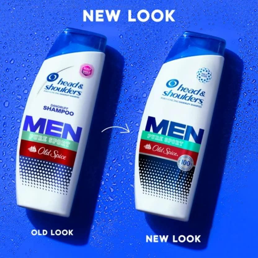 Head & Shoulders Head & Shoulders Men Old Spice Pure Sport Anti-Dandruff Shampoo, Paraben Free 12.5 Fl Oz (Pack of 2)