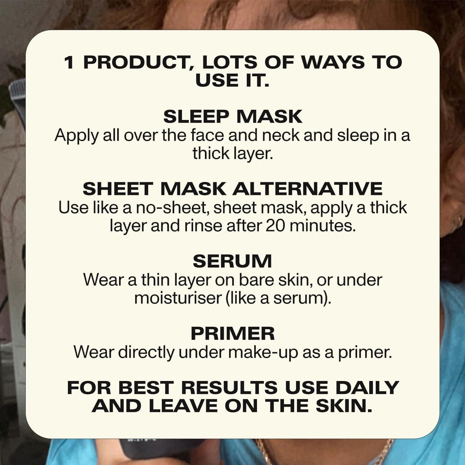 Faace Faace Sweaty Face Mask & Primer Restorative Cream Pore Minimizer, Moisturizes, Mattifies, Soothes Skin with Argan Oil, Aloe, Vitamin C & E, Bergamot, Patchouli, Lavender Organic & Vegan Skincare 3.4oz